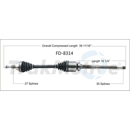 Surtrack Axle Cv Axle Shaft, Fd-8314 FD-8314